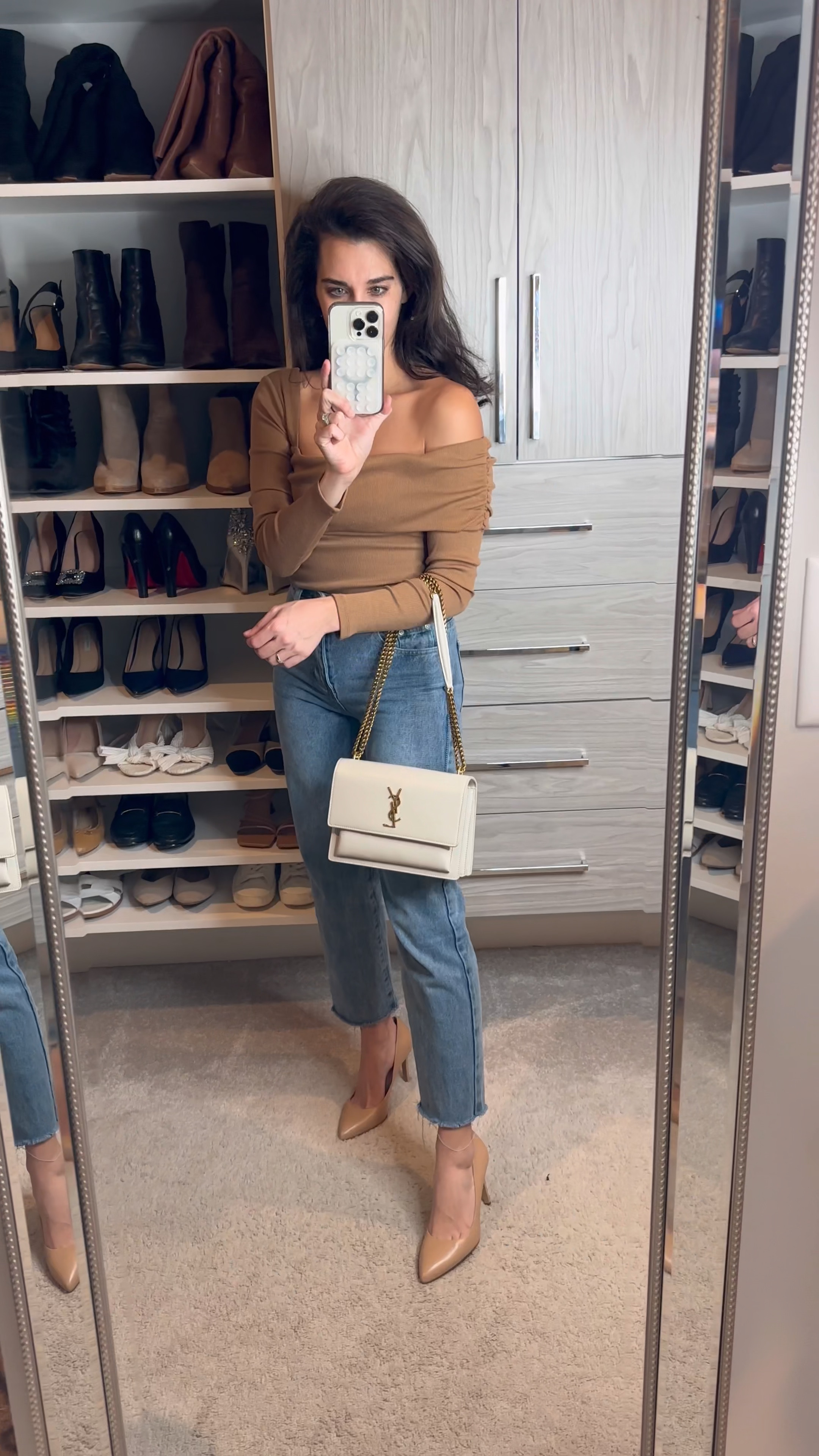 Date night top (wearing xs) 
And jeans are TTS but I cut the hem 


#LTKstyletip #LTKparties