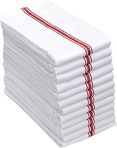 AMOUR INFINI Herringbone Weave Kitchen Towels | Set of 12 | 28 x 16 Inches | 100% Ring Spun Cotto... | Amazon (US)