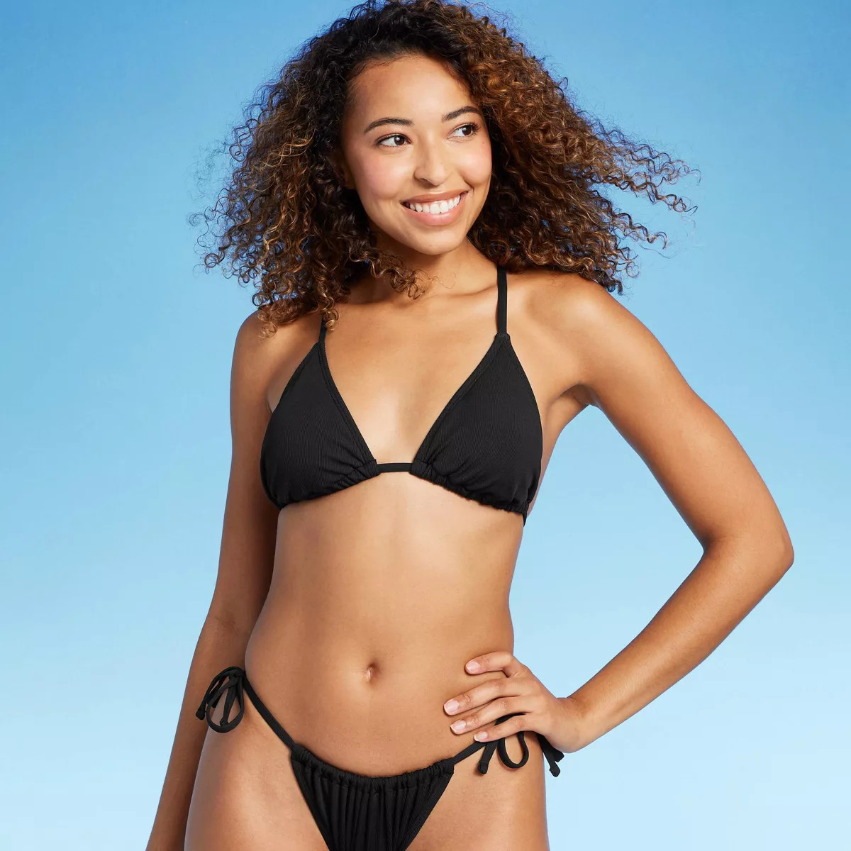 Women's Triangle Ribbed Bikini Top - Shade & Shore™ | Target