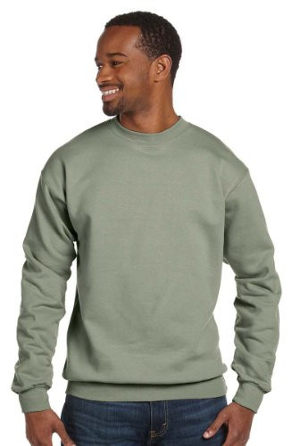 Hanes Unisex EcoSmart 50/50 Crewneck Sweatshirt-Stonewash GREEN-5XL | Amazon (US)