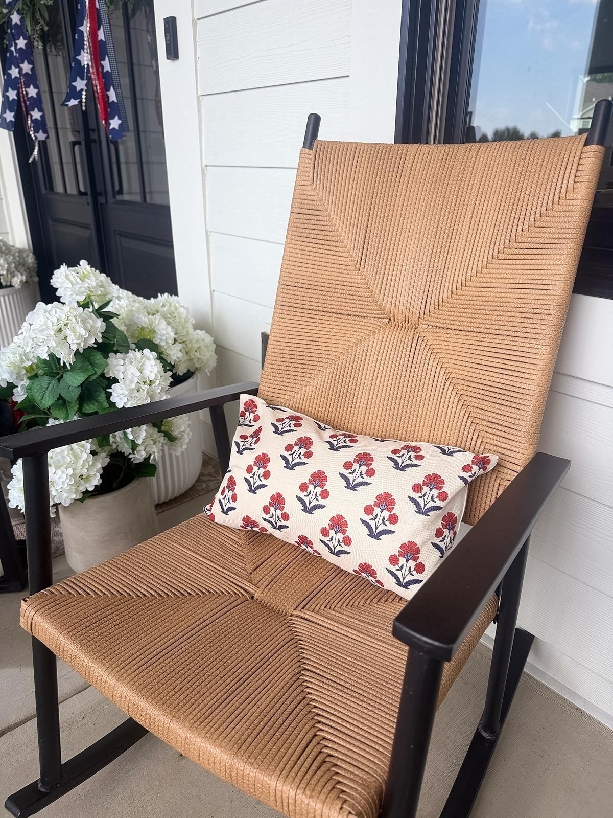 Rocking chair comfort just got a style upgrade! These pillows are perfect for the season. #summerdecor #homestyle

#LTKSeasonal #LTKHome