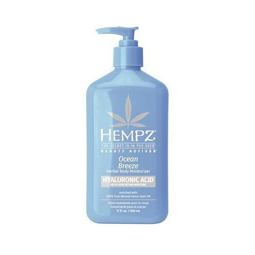 Hempz Body Lotion - Ocean Breeze Limited Edition Daily Moisturizing Cream, Shea Butter, Aloe, Body Moisturizer - Skin Care Products, Hemp Seed Oil - 17 Fl Oz | Amazon (US)