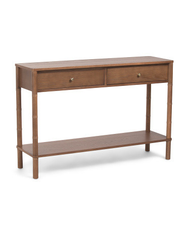 48x32 Bamboo Accent Legs Console Table | TJ Maxx