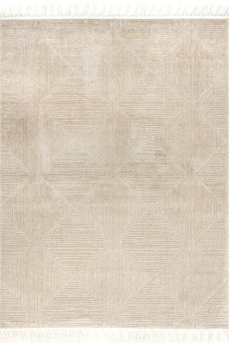 Beige Shafali Tiled Trellis Area Rug | Rugs USA