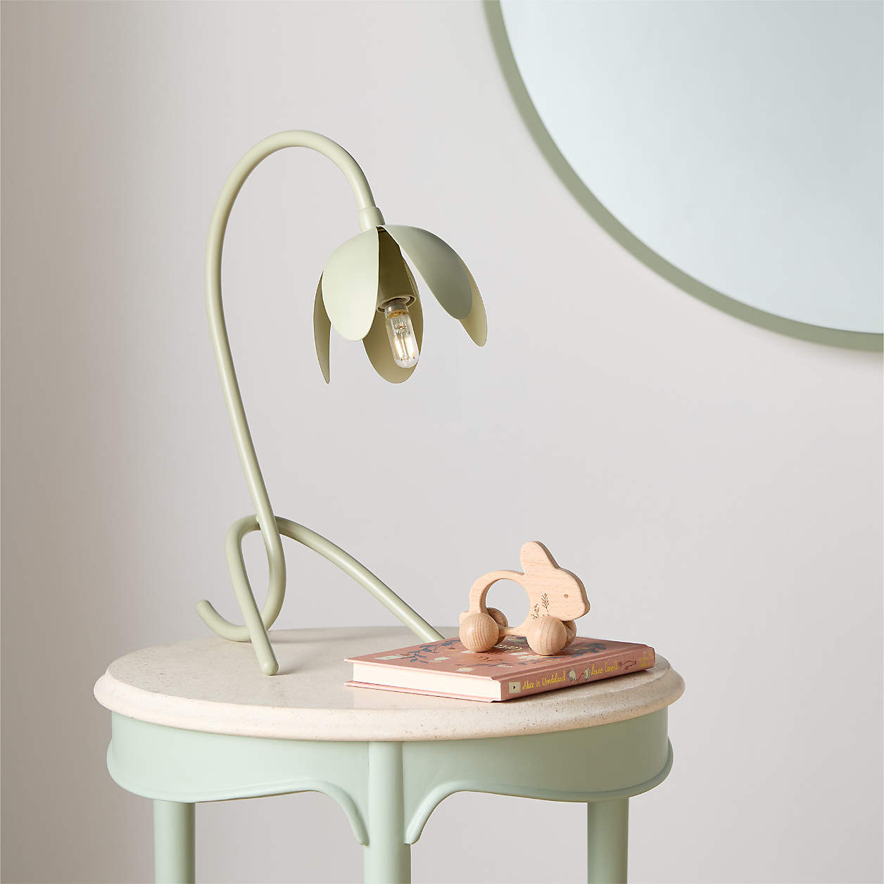Bloom Sage Green Floral Kids Table Lamp + Reviews | Crate & Kids | Crate & Barrel