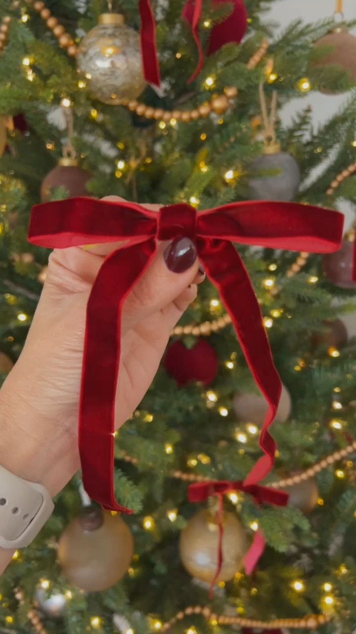 POPULAR! These burgundy velvet bows are perfection!! I can't stop adding them all over my home. Can't believe I use to tie my own. Grab before they sell out again!!

#LTKSeasonal #LTKHome #LTKHoliday