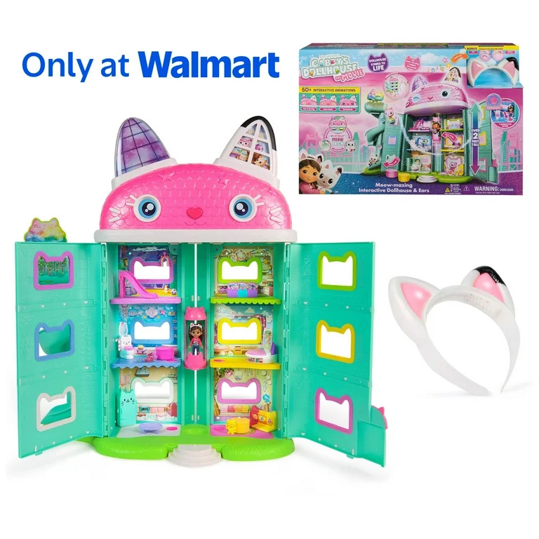 Gabby's Dollhouse: The Movie, Meow-mazing Dollhouse with Sound FX, Accessories and BONUS Interact... | Walmart (US)