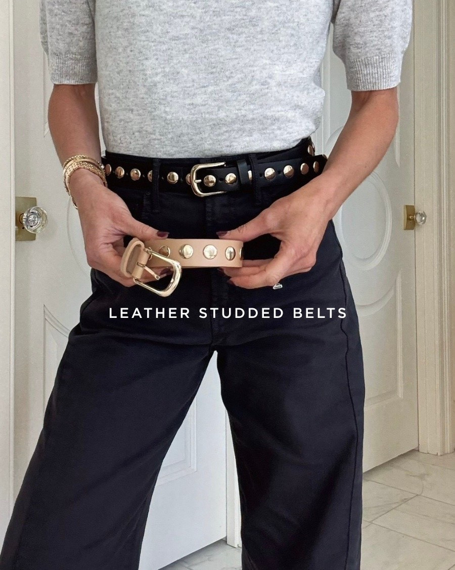 I find these leather studded belts so chic! A designer vibe without the designer price.

#LTKSeasonal #LTKootd