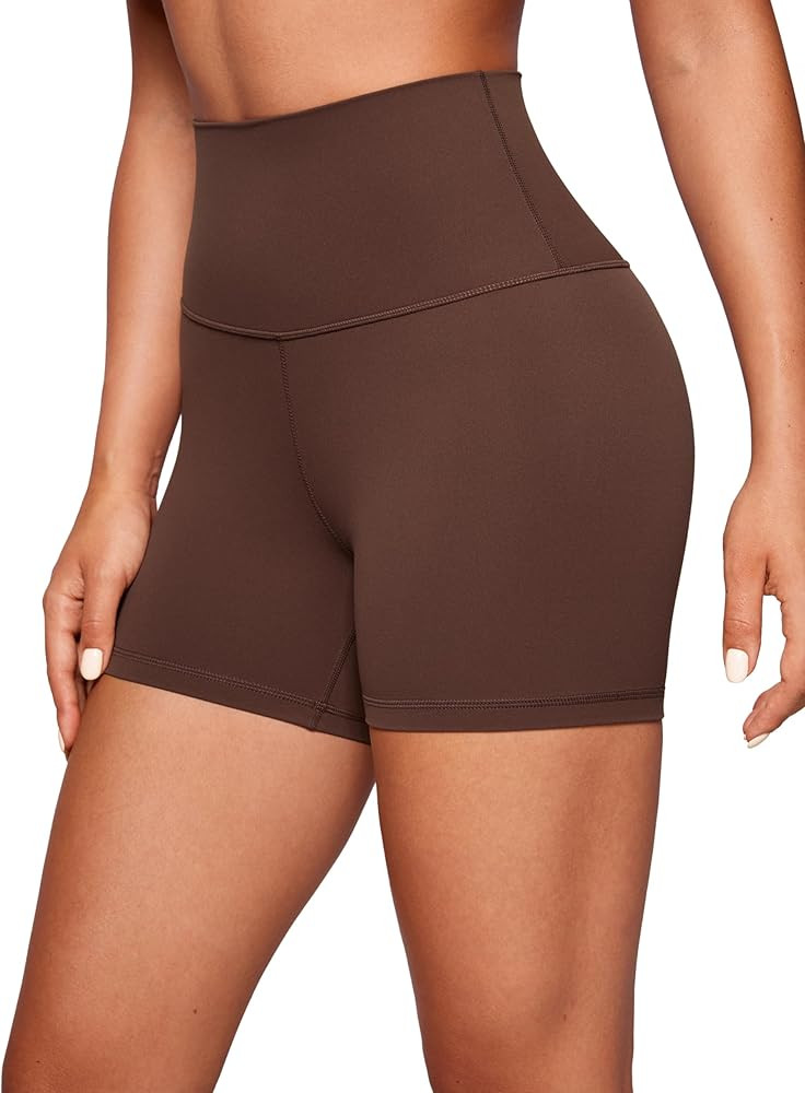 CRZ YOGA Womens Butterluxe Biker Shorts 4'' - High Waisted Booty Workout Volleyball Yoga Spandex | Amazon (US)
