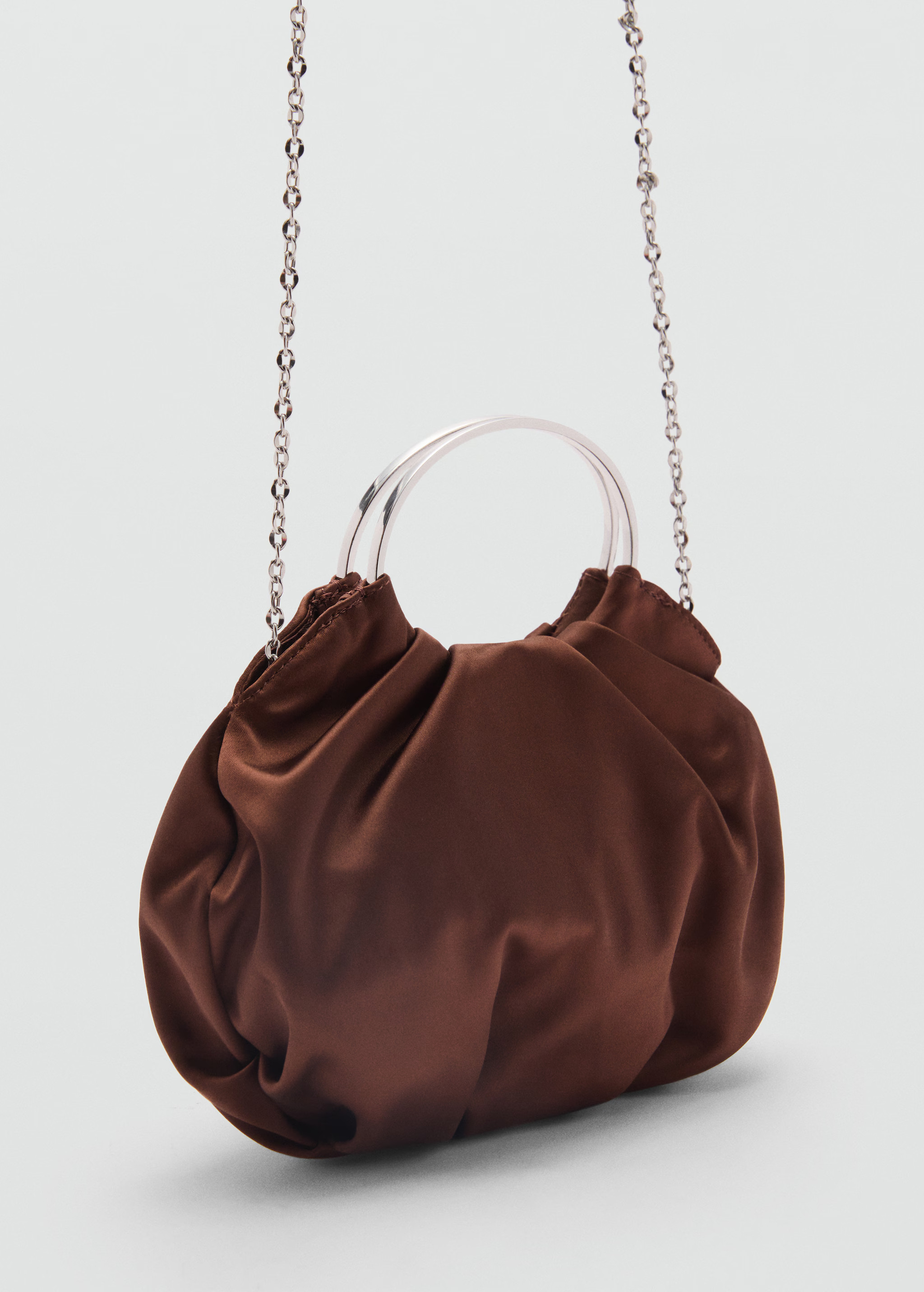 Satin bag with metal ring - Women | MANGO USA | Mango (US/MX/AU)