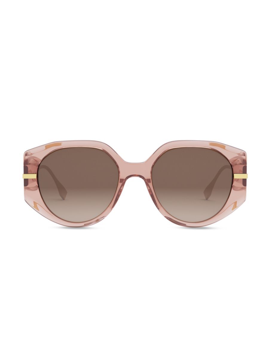 Fendigraphy 54MM Round Sunglasses | Saks Fifth Avenue