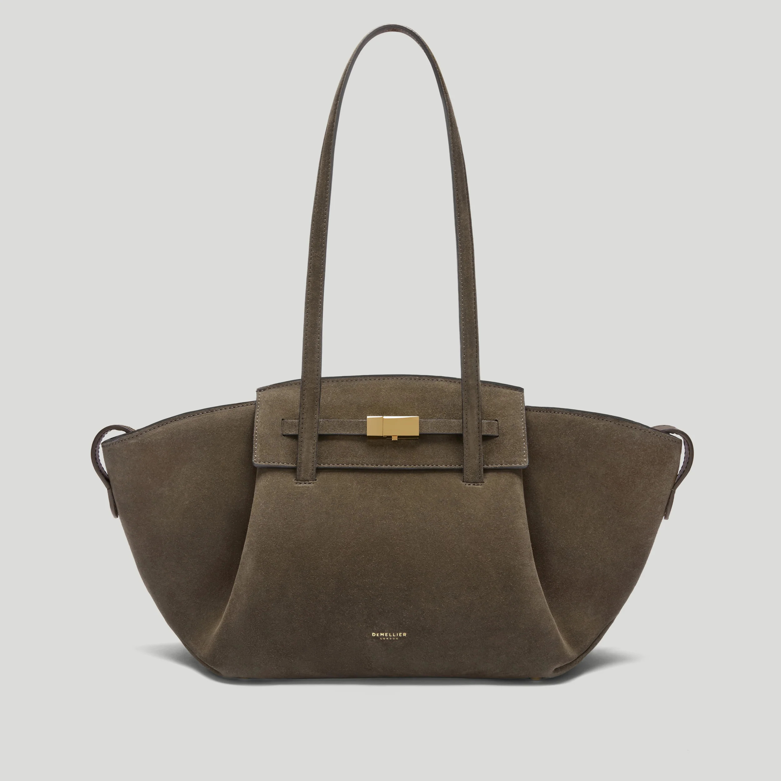 DeMellier The Midi Brooklyn in Hazel Suede Leather Shoulder bag | DeMellier