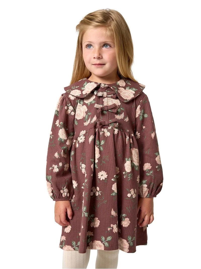 Modern Moments by Gerber Toddler Girl Bow Front Dress, Sizes 12 Months - 5T | Walmart (US)