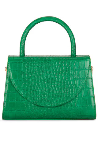 Nadia Faux Leather Embossed Top Handle Bag in Green | Revolve Clothing (Global)