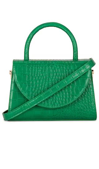 Nadia Vegan Leather Embossed Top Handle Bag in Green | Revolve Clothing (Global)
