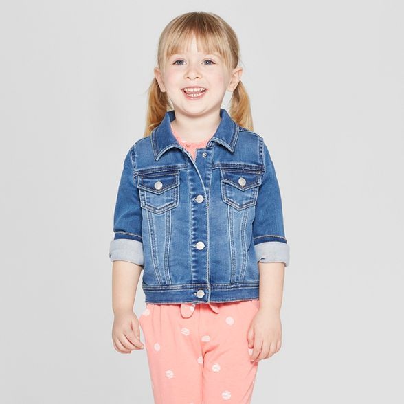 Toddler Girls' Jean Jacket - Cat & Jack™ Blue | Target