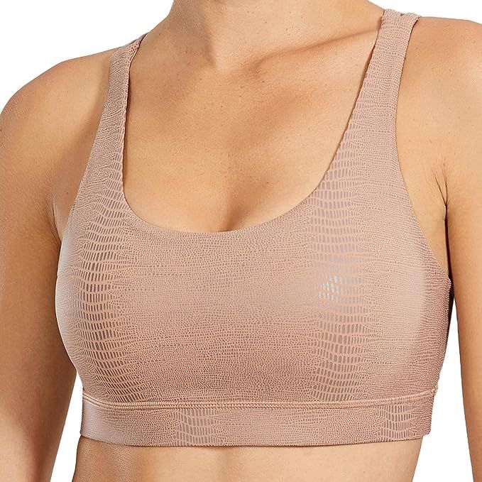 CRZ YOGA Women's Strappy Sports Bras - Criss Cross Back Workout Padded Wireless Yoga Bra | Amazon (US)