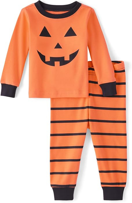 The Children's Place Baby and Kids' Sibling Matching Halloween and Holiday Pajama Sets, Cotton | Amazon (US)