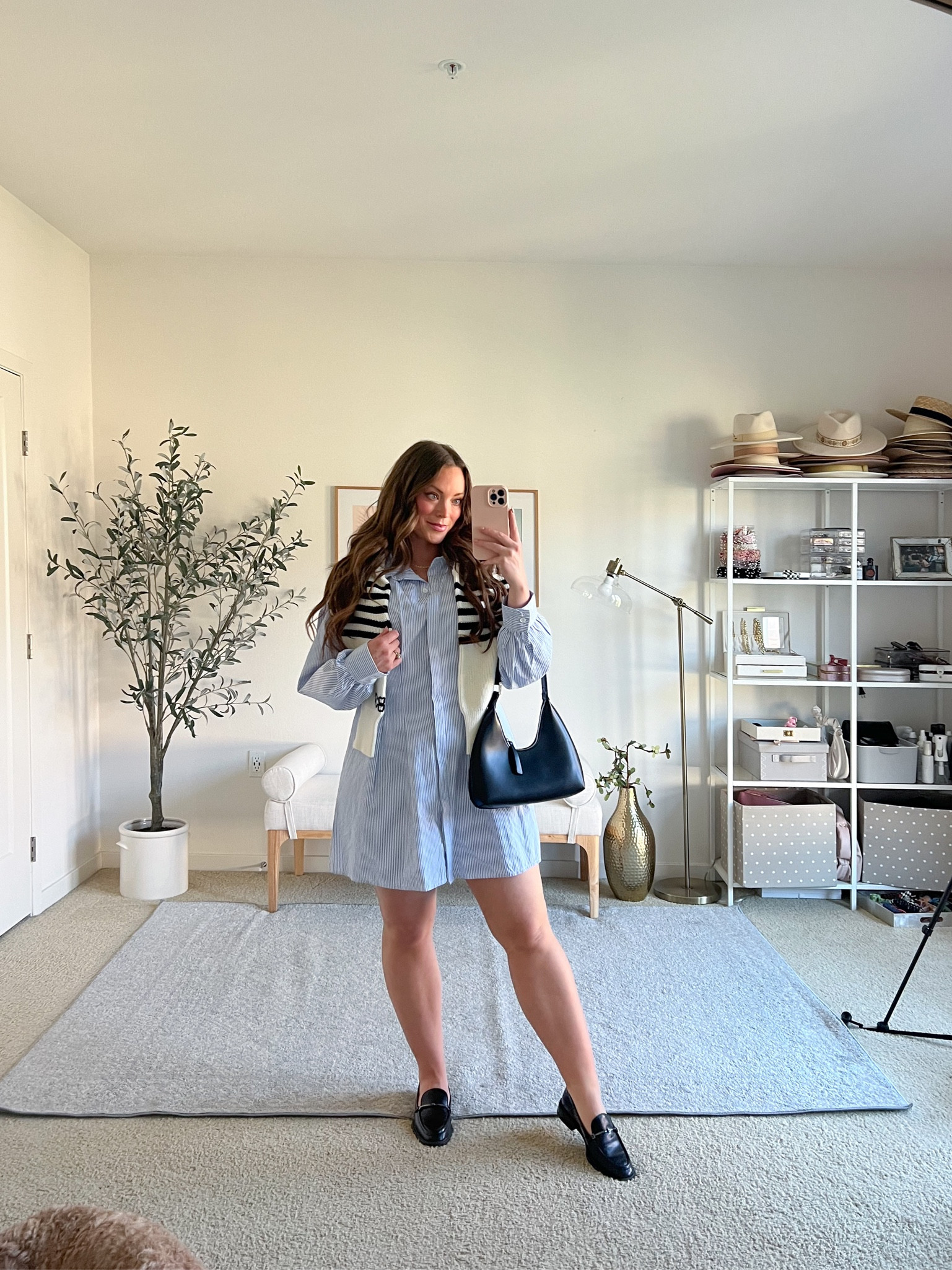 blue dress with white tights How to Wear a White Dress in Winter