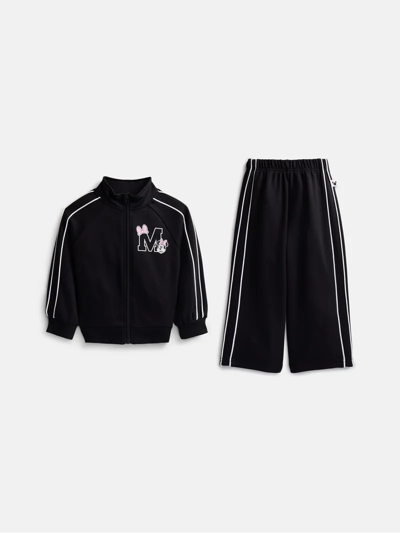Minnie Mouse Toddler Girls Full Zip Tracksuit, Sizes 12M-5T | Walmart (US)