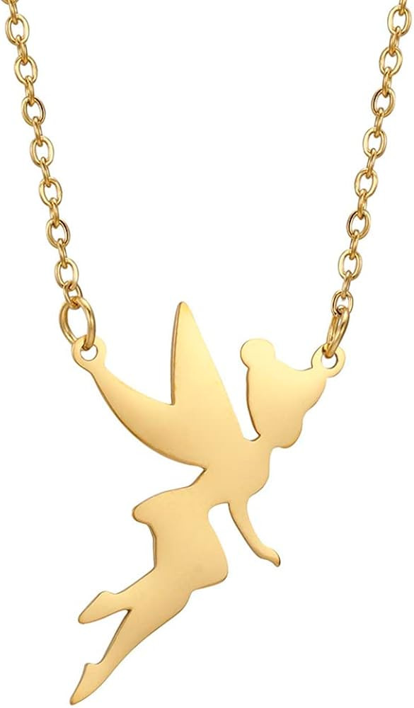 EUEAVAN Fairy Pixie Angel Tinkerbell Pendant Necklace Princess Wendy Exquisite Magical Dancer Bal... | Amazon (US)