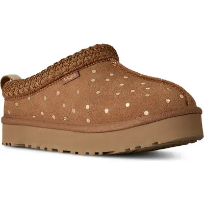 UGG(r) Kids' Tazz Shiny Dots Slipper in Chestnut at Nordstrom, Size 3 | Nordstrom