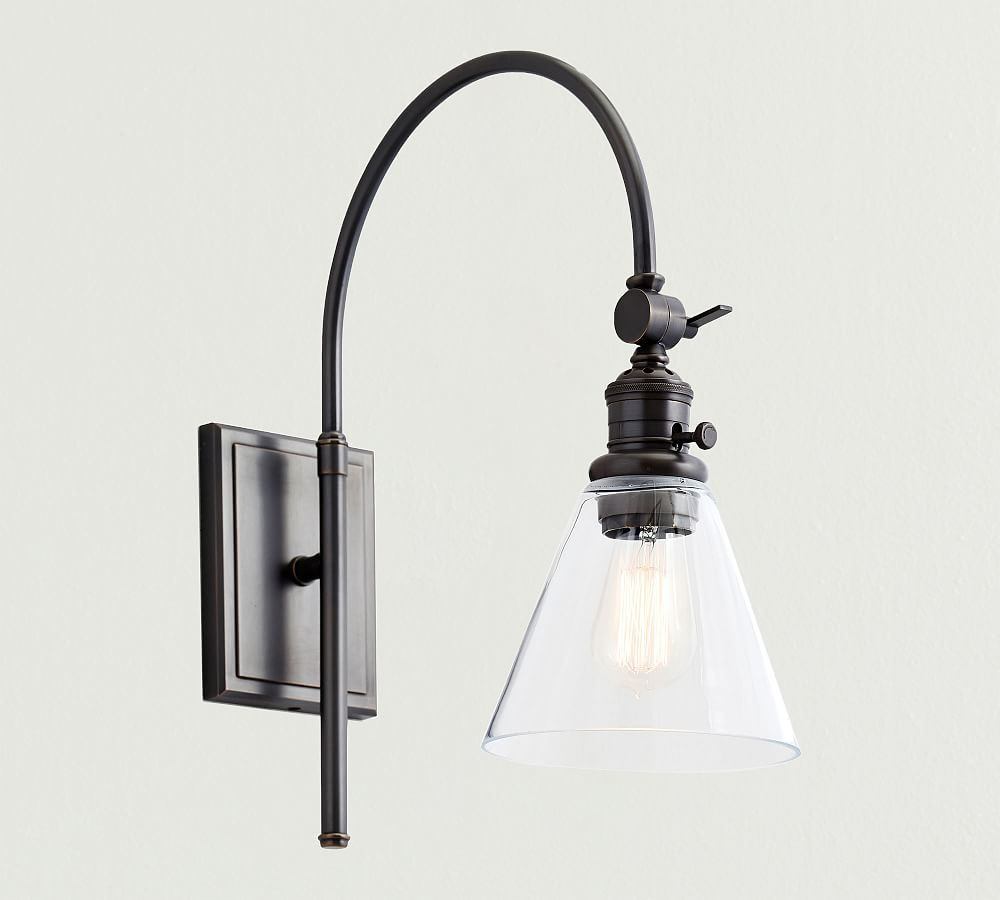 Flared Glass Arc Sconce | Pottery Barn (US)