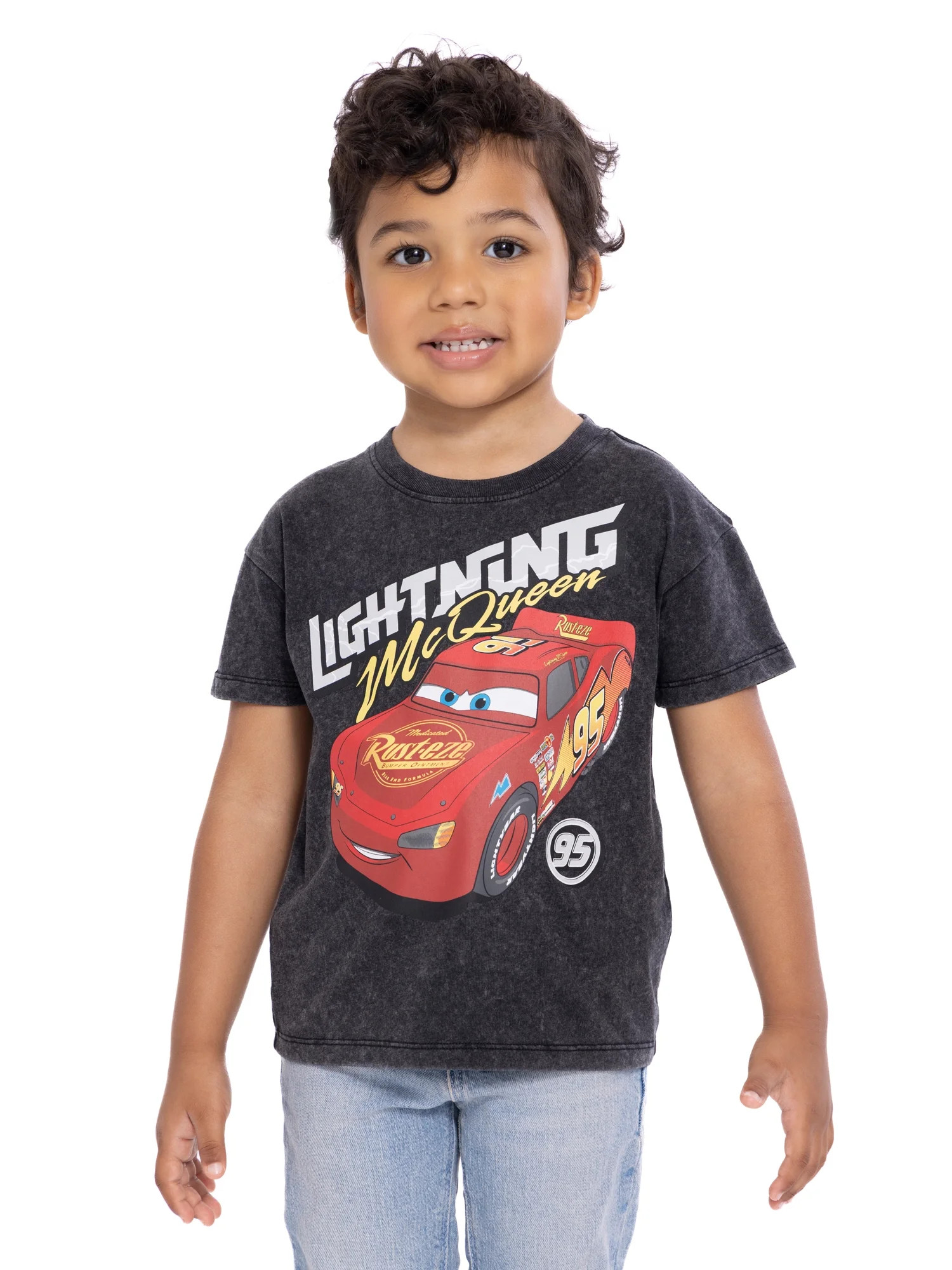 Disney Pixar Cars Toddler Short Sleeve Crewneck Tee, Sizes 12M-5T | Walmart (US)