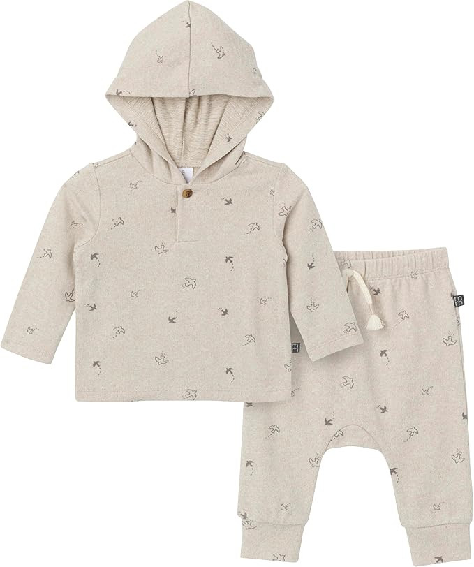 Modern Moments by Gerber Baby Hooded Hacci Top and Pant Set | Amazon (US)