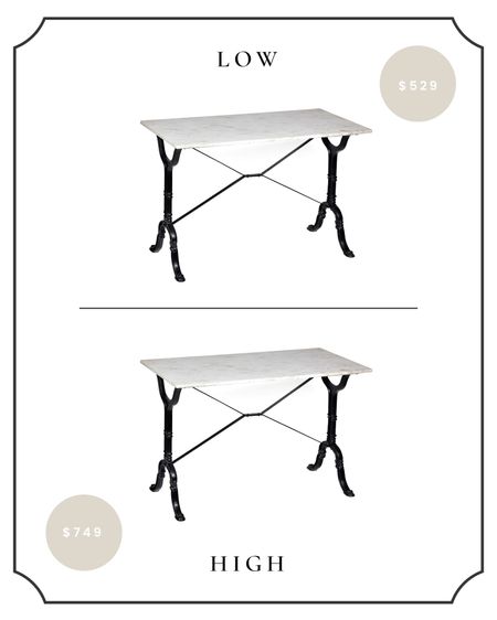 High / Low : marble baker’s table with an iron base 

#highlow #saveorsplurge #marble #table

#LTKhome #LTKsalealert