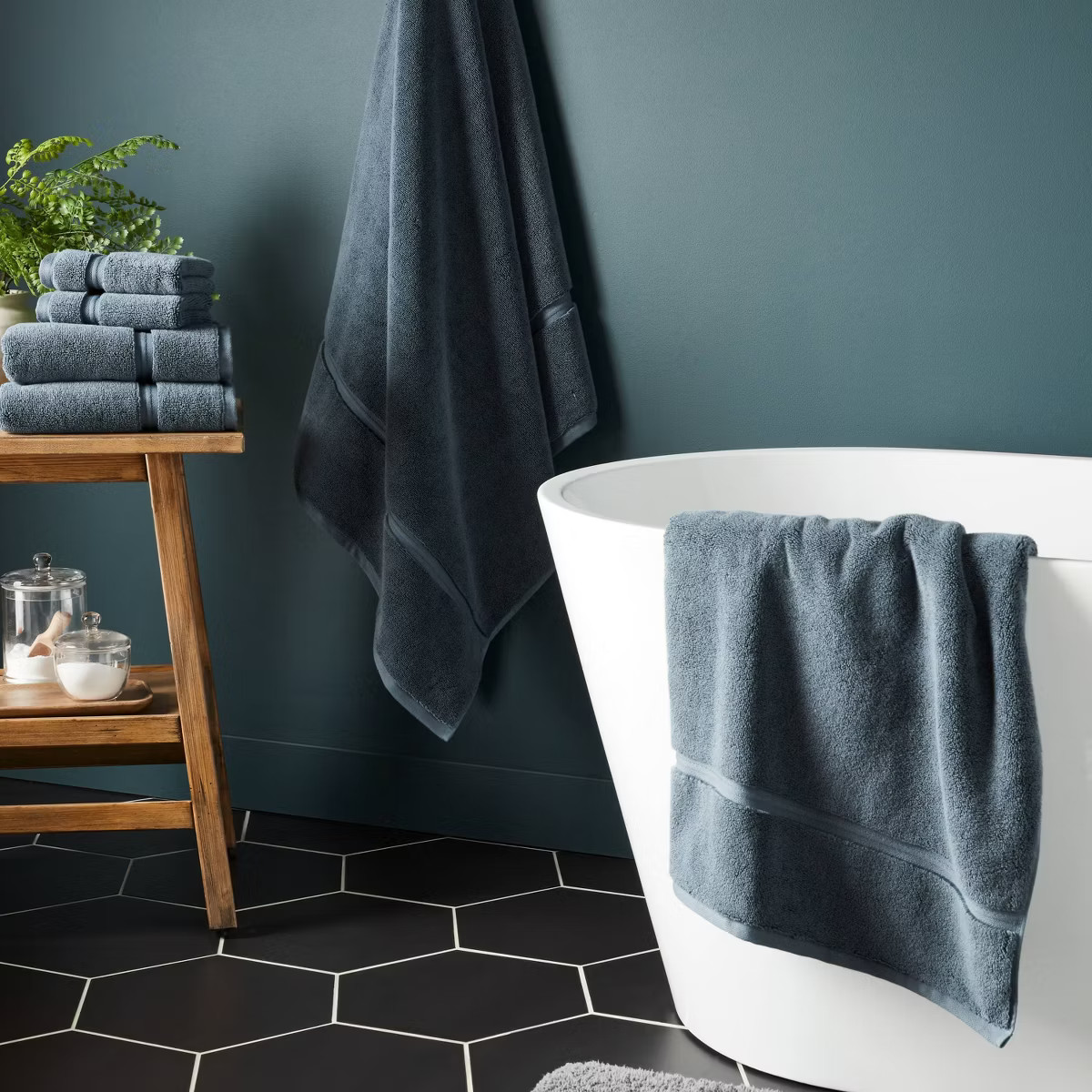 Spa Plush Bath Towel Slate Blue - Threshold™ | Target