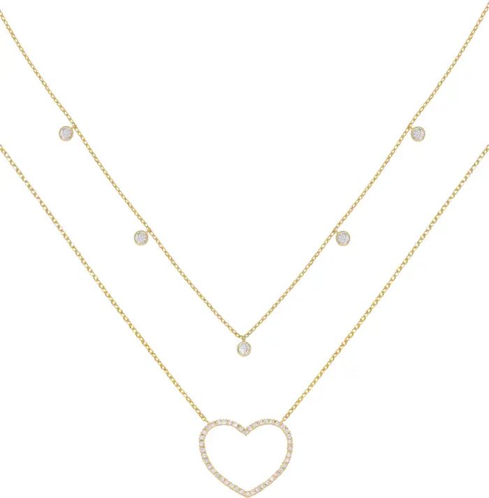 Dainty Heart Set of 2 Pendant Necklaces | Nordstrom