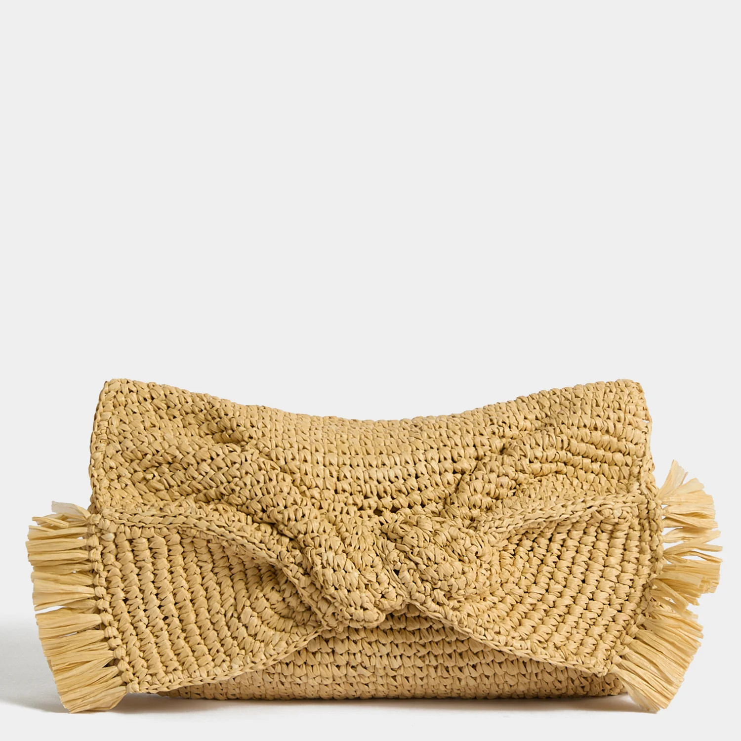 Oversized Raffia Bow Clutch | Anya Hindmarch (Global)