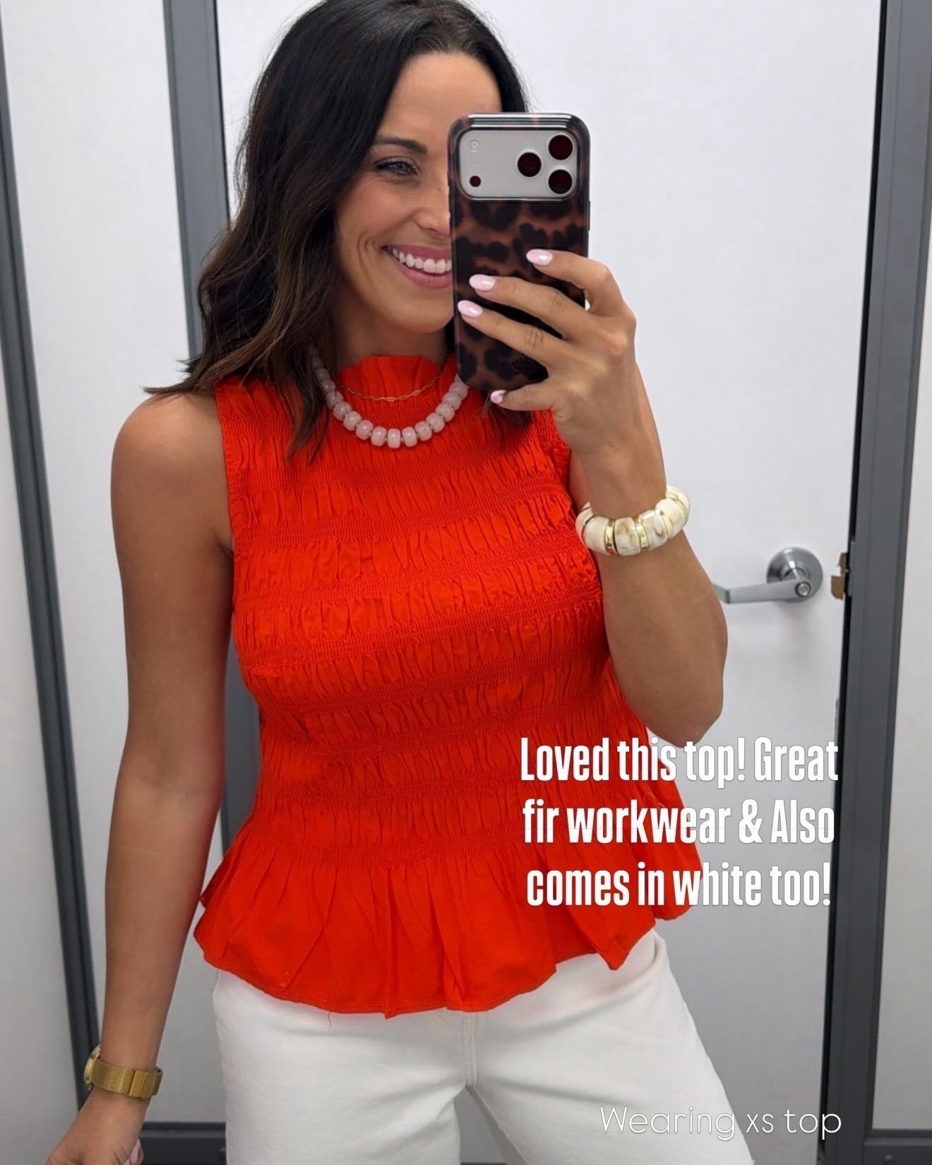 This Walmart top is SUCH a good find ❤️ flattering fit, lightweight, and perfect for workwear or dressing up with white denim! Wearing the XS and it also comes in white 🤍 #walmartfashion #walmartfinds #workwearstyle #affordablefashion #summerstyle #walmartstyle #everydayoutfit #ootd