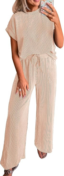 KIRUNDO 2 Piece Sets for Women Dressy Matching Lounge Set | Amazon (US)