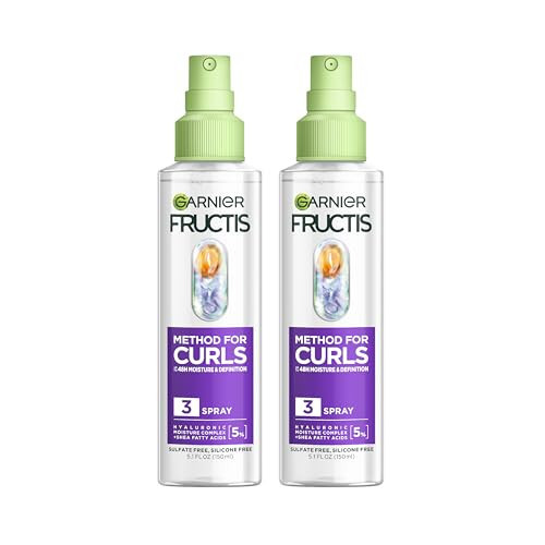 Garnier Fructis Method for Curls Moisture Refreshing Curl Activator, Curl Refresher Spray with up to 5% Hyaluronic Moisture Complex, Designed and Tested for 2C to 4C Curls and Coils, 12.5 fl oz | Amazon (US)