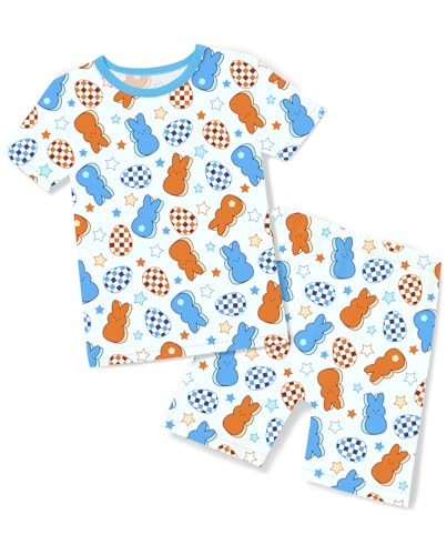 babee Reshinee Bamboo Viscose Toddler Pajamas Boys Girls Kids Baby Cool Short Summer Easter Pjs Set 2-3T Two Piece | Amazon (US)