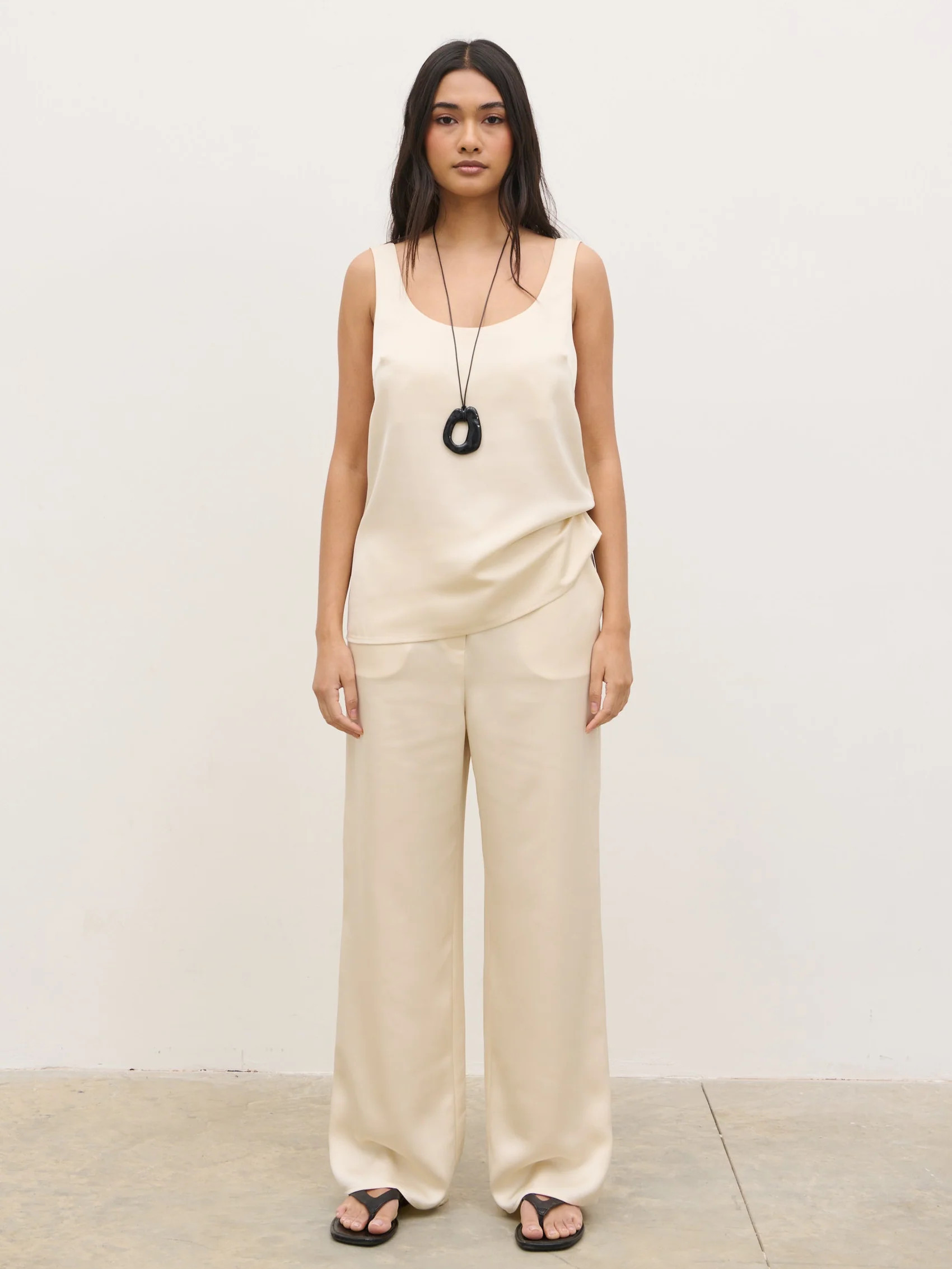 Breya Cami Top - Oyster | Pretty Lavish (UK)