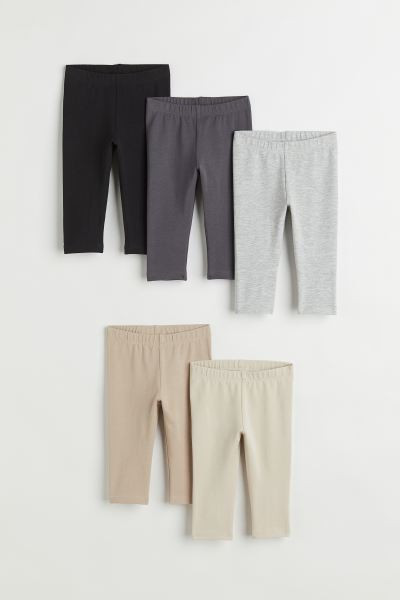 5-pack Cotton Leggings | H&M (US + CA)