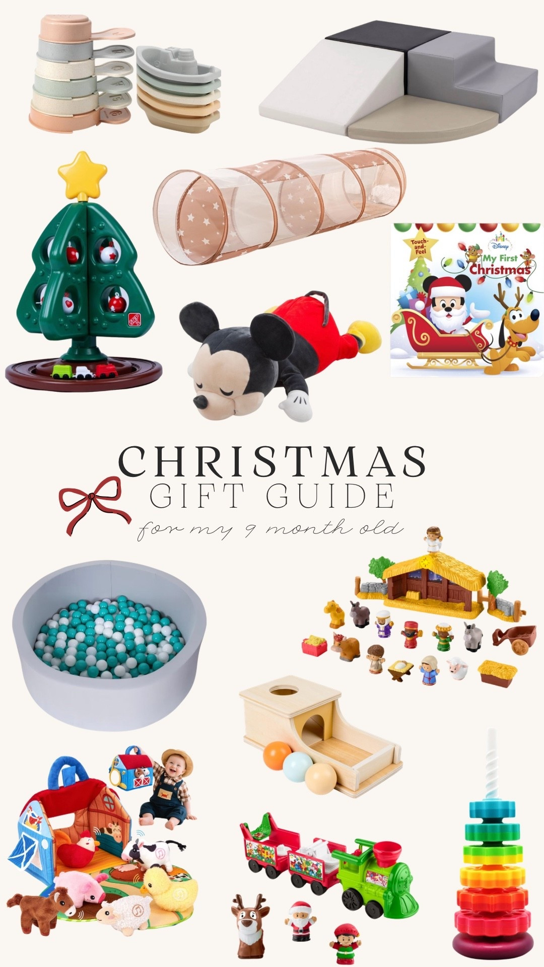 Christmas Gift Ideas for Babies (9 Months) 🎄✨

Sensory toys, Montessori picks, soft books, tunnels, stacking toys & more!

Shop all baby-friendly Christmas gifts below 🤍

#LTKGiftGuide #LTKBaby #LTKHoliday
