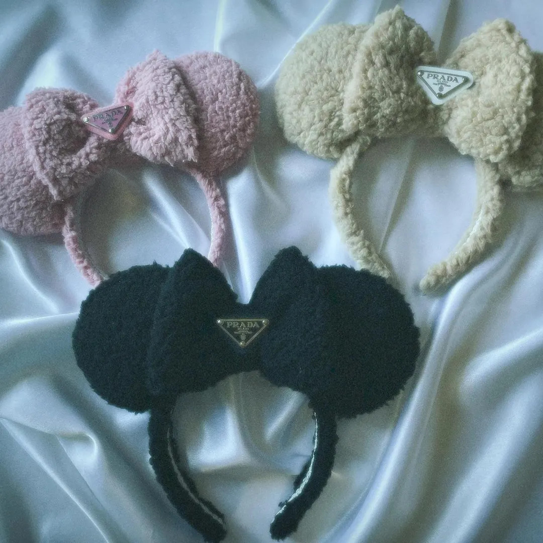 Lux Minnie Ears Tweed Mickey Ears - Etsy | Etsy (US)