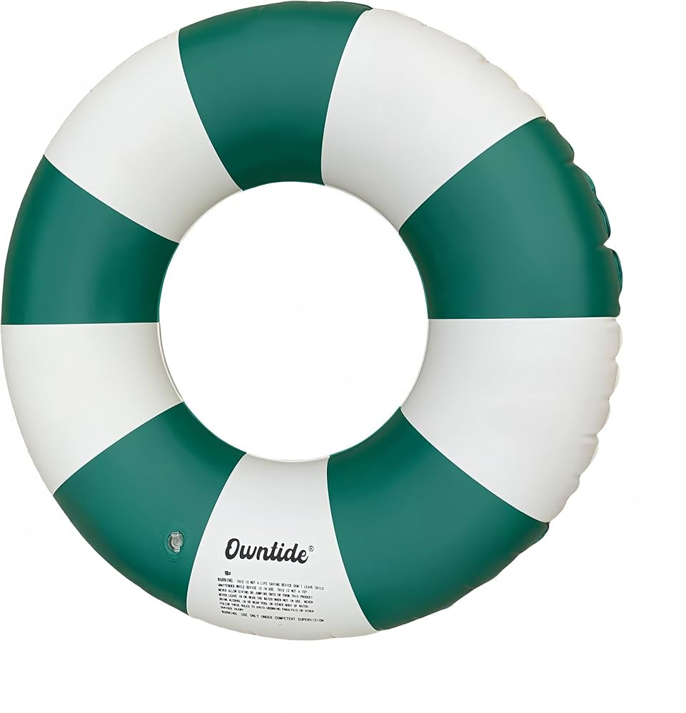 Large Swim Ring with Handles for Kids Adults, 35 Inch Classic Striped Pool Inner Tubes, Inflatabl... | Amazon (US)
