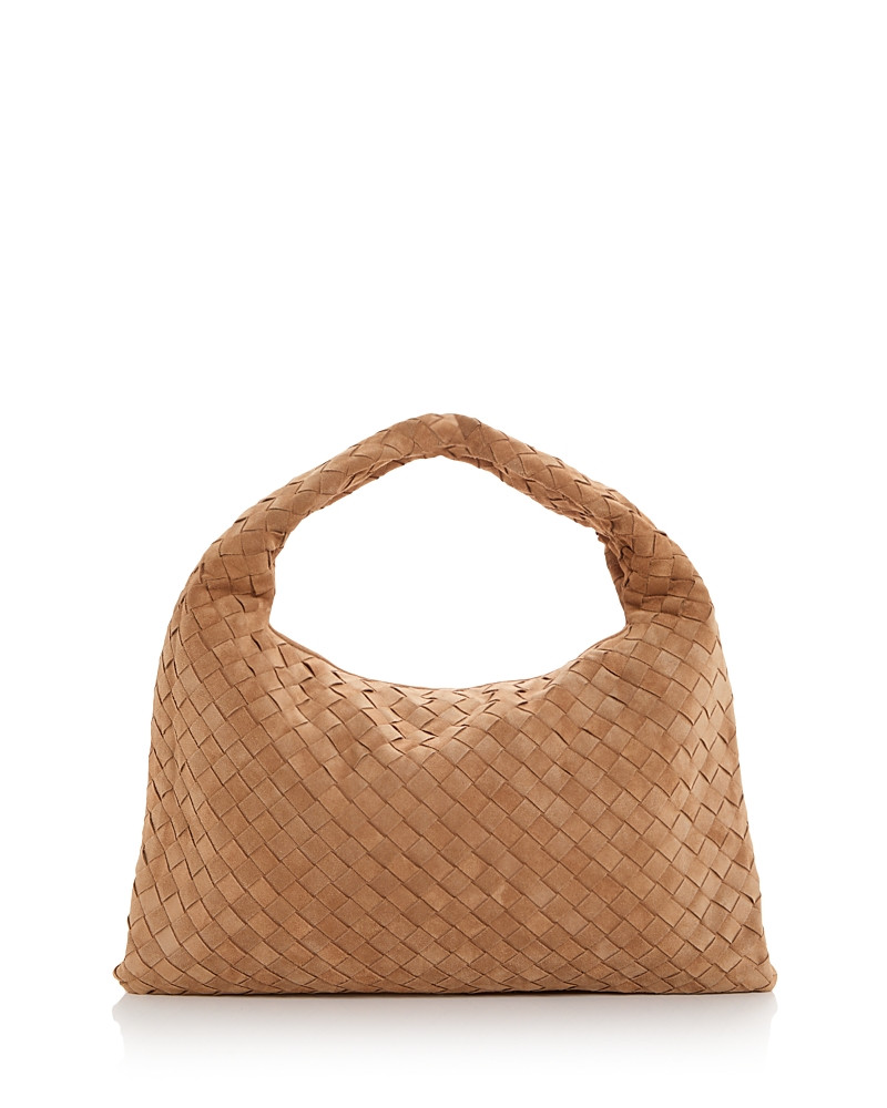 Bottega Veneta Hop Intrecciato Suede Shoulder Bag | Bloomingdale's (US)