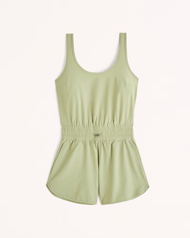 Abercrombie & Fitch Women's Traveler Romper in Green - Size L PETITE | Abercrombie & Fitch (US)