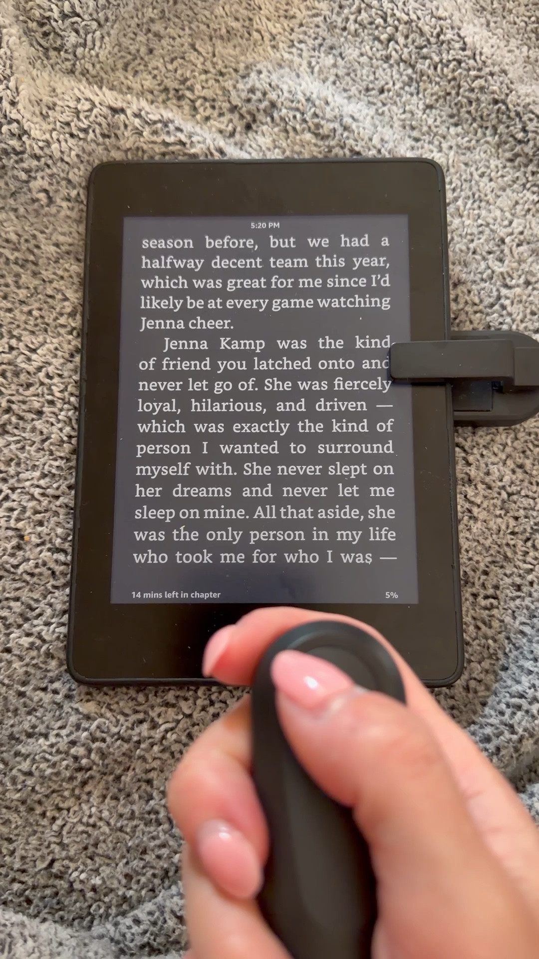Told myself I didn’t need one for soo long, but guess what, treat yourself! And now I wish I didn’t wait so long because it’s so nice when I’m in bed reading and can still be cuddled under a blanket instead of having to flip pages myself. Do yourself a favor and grab if you have a kindle! 