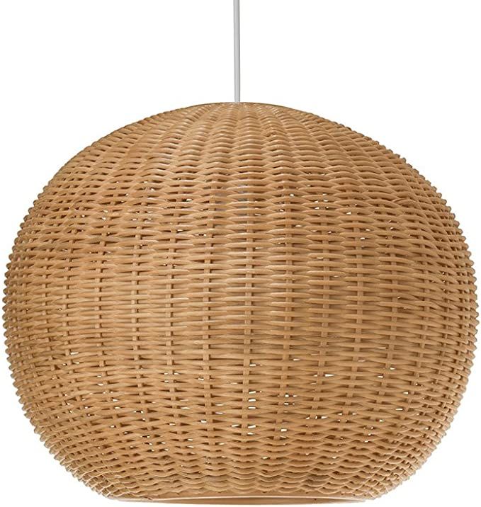 KOUBOO 1050030 Wicker Ball Pendant Lamp, Natural | Amazon (US)