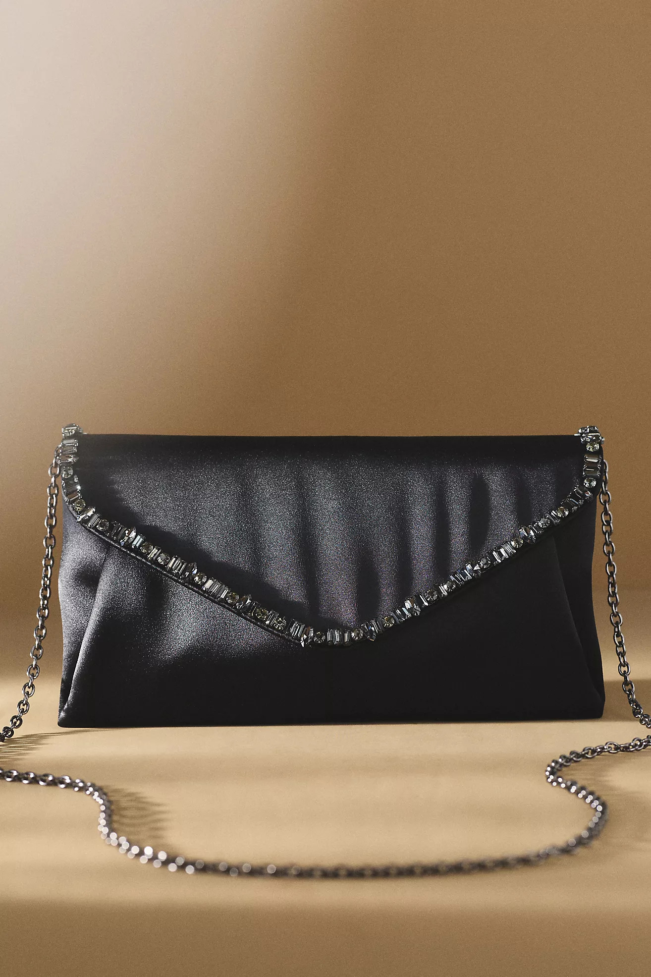 Jewel by Badgley Mischka Satin Envelope Clutch | Anthropologie (US)