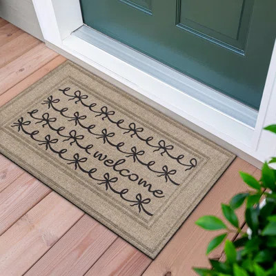 Soho Welcome Bows Non-Slip Indoor Outdoor Doormat | Wayfair North America
