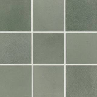 Celine 4 in. x 4 in. Matte Sage Porcelain Floor and Wall Tile (6.46 sq. ft. /Case) | The Home Depot