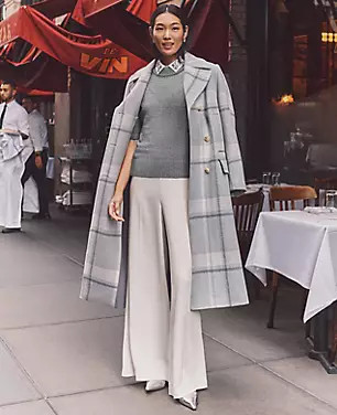 Plaid Peacoat | Ann Taylor (US)